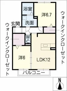 アイリス【2階】の間取り