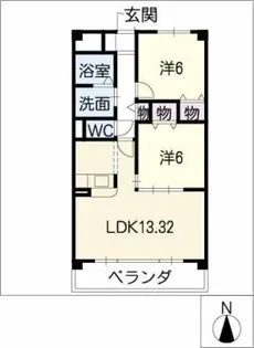 サンライズイン【6階】の間取り