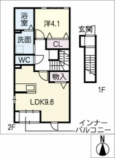 煌・フォレスト【2階】の間取り