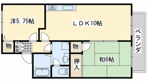 シャルムハイツ【2階】の間取り