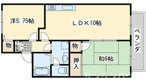 シャルムハイツ【2階】の間取り