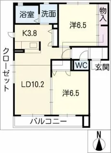 フラゴリーノ相見A棟【1階】の間取り