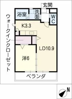 サンライズ宮【3階】の間取り