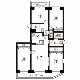 BRO北野【1101号室】の間取り