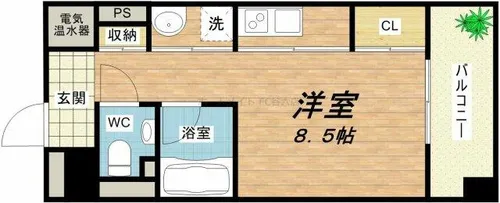 アーバンフラッツ瓦町【4階】の間取り