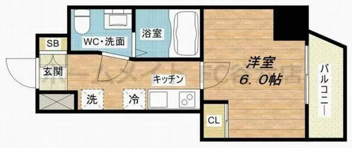 SERENiTE本町reflet【9階】の間取り