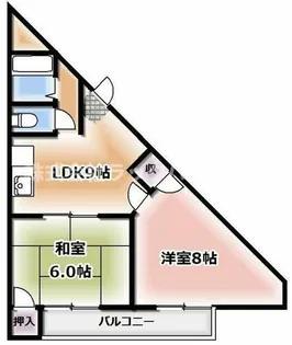 大阪府寝屋川市萱島桜園町【マンション】の間取り