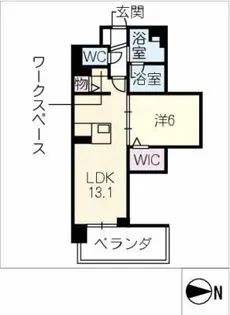 クオリア覚王山【4階】の間取り