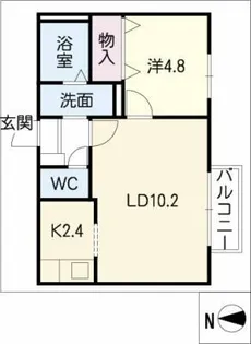 コウジィーコート金山【1階】の間取り