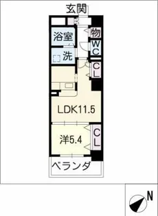 CONFIDENCE日比野【4階】の間取り