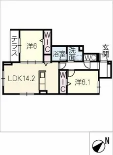 クレストリア【1階】の間取り