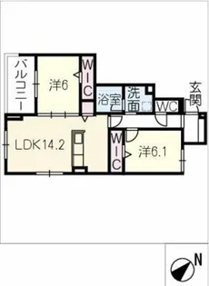 クレストリア【2階】の間取り