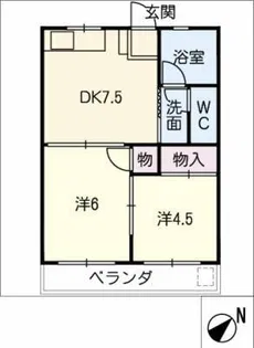 カトレヤハイツ【2階】の間取り
