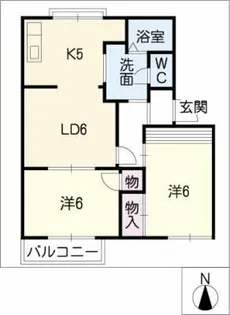 フレグランス砂田C棟【2階】の間取り