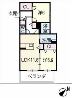 シャーメゾンM・A【3階】の間取り