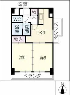 加福本通ビル【6階】の間取り