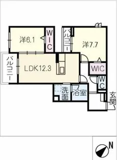 クレストリア【3階】の間取り