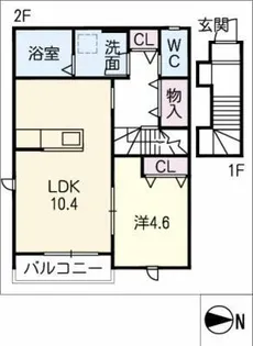 チッタ新舞子【2階】の間取り