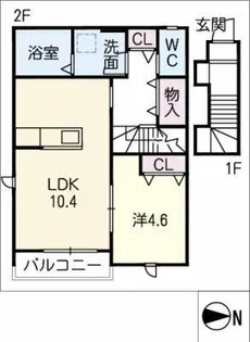 チッタ新舞子【2階】の間取り