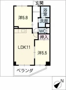グランルーツ高坂【7階】の間取り