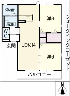 クレールボヌール【1階】の間取り
