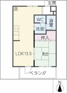 ワカヤマビル【4階】の間取り