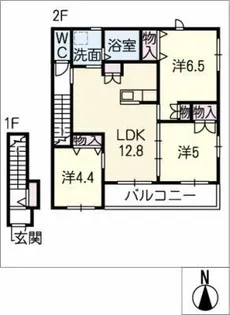 タウン郷西【2階】の間取り