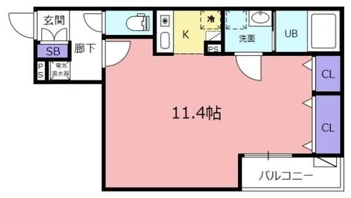 D.CREART鴻池新田werk【1階】の間取り