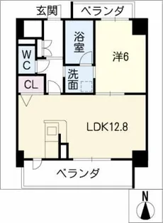 フロンターレ名駅【8階】の間取り