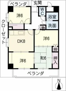 第五栄和マンション【1階】の間取り