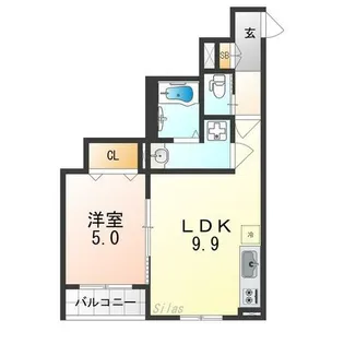 Alivio泉佐野【3階】の間取り
