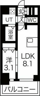ファステート名古屋駅前ドリーム【11階】の間取り