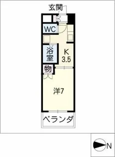 美谷ハイツ柵下【4階】の間取り