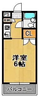 コンチネンタル大正【8階】の間取り