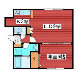 シルキー月寒東B棟【2階】の間取り