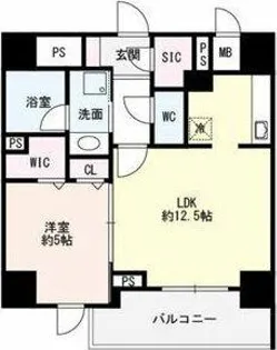 Flair丸の内【11階】の間取り