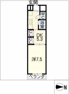 ドミール則武【1階】の間取り