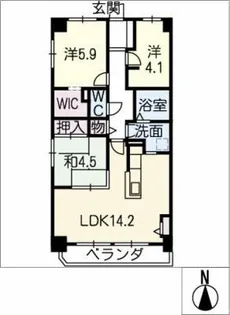 フロンテ21【5階】の間取り