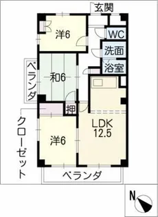エーデルハイム自由ケ丘【3階】の間取り
