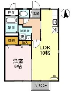 ハイツ吉田【1階】の間取り