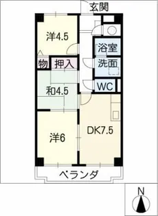 サンテラス近藤【4階】の間取り