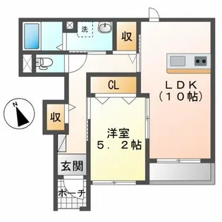 アフィーノ【1階】の間取り