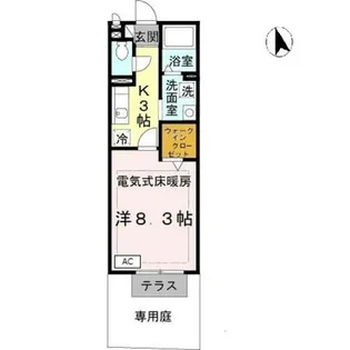 グランパルク(北区)Ⅱ【2階】の間取り