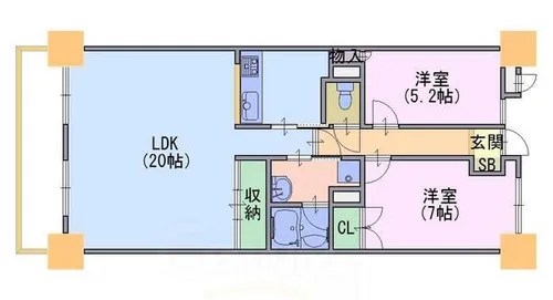 ライオンズマンション長岡天神302号【3階】の間取り