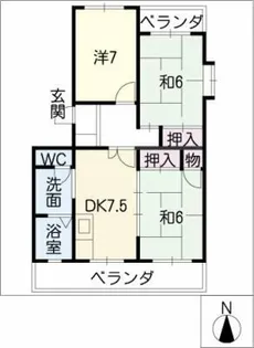 ジュネス 和合【3階】の間取り