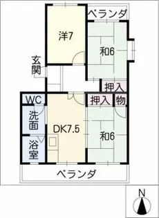 ジュネス 和合【3階】の間取り