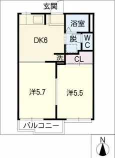 シャインヒル21【1階】の間取り