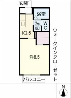 メゾンドウィッシュ【1階】の間取り