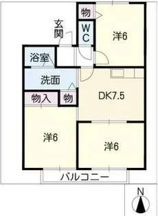グリーンヒルズ・G【2階】の間取り
