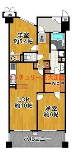 キングスクエアヴィルジア大阪【4階】の間取り